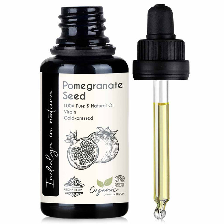 Aroma Tierra Organic Pomegranate Seed oil best for anti-aging, 30 ml.