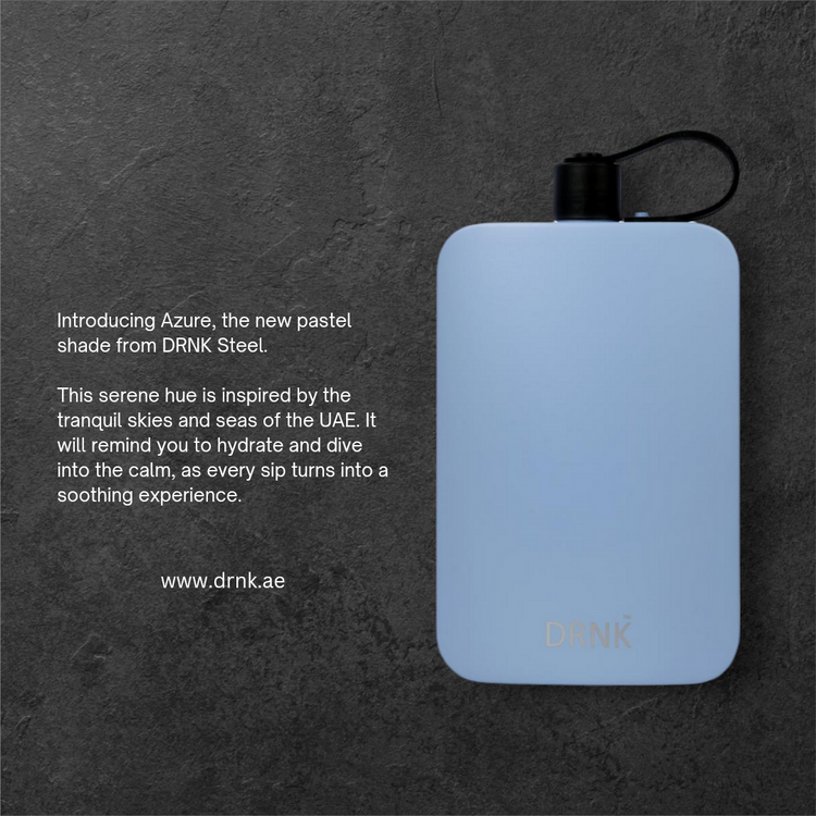 Stainless Steel slim water bottle - Azure (500 ml)