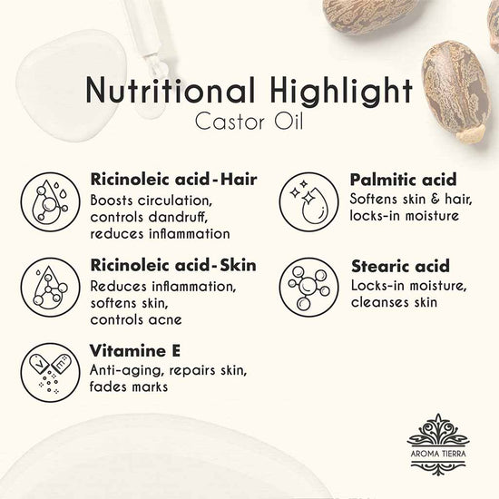 Organic castor seed oil  nutritional benefits.