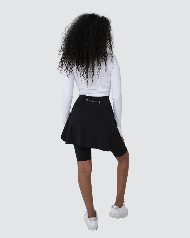 Half-Zip Long Sleeve Crop Top
