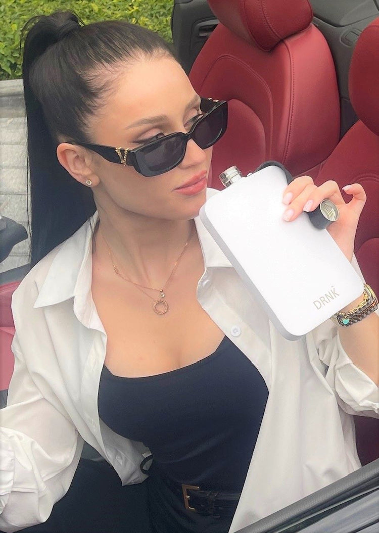 Stainless Steel slim water bottle - Arctic White (500 ml)