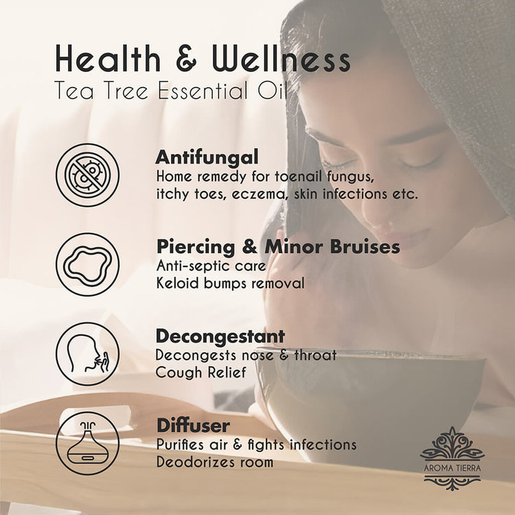 Organic Tea Tree essential oil natural antifungal, antiseptic, keloid bumps removal.