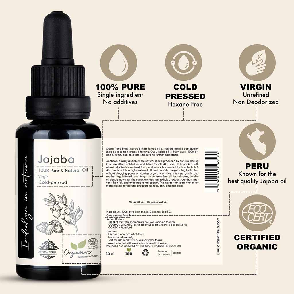 Best quality organic Jojoba oil in the world, cold pressed, no additives and extra virgin.