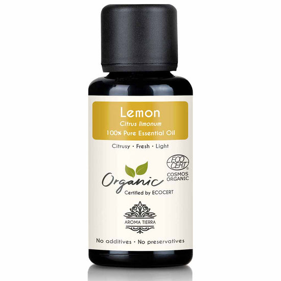 Organic lemon essential oil therapeutic grade, 30 ml.