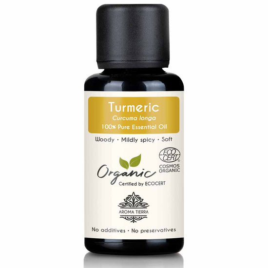 Organic turmeric essential oil natural therapeutic grade, 30 ml.