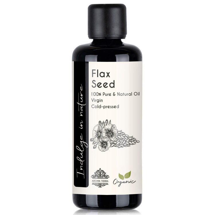 Organic Flax Seed Oil (Flaxseed, Linseed) - 100% Pure Cold Pressed