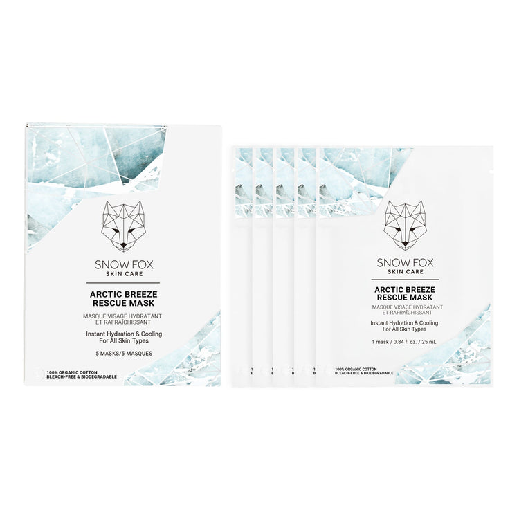 award winning arctic breeze rescue sheet mask by snow fox skincare