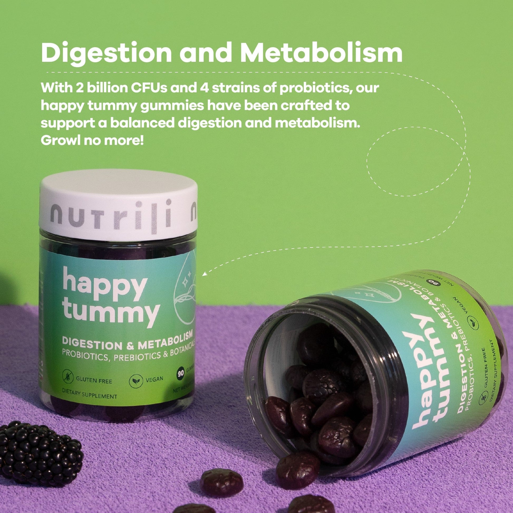 Nutrili Synbiotic+ prebiotics, probiotics, and postbiotics