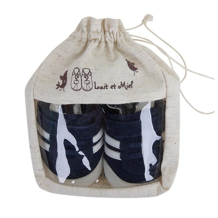 Lait et Miel - Navy Sneakers - slip-on shoes (cotton)