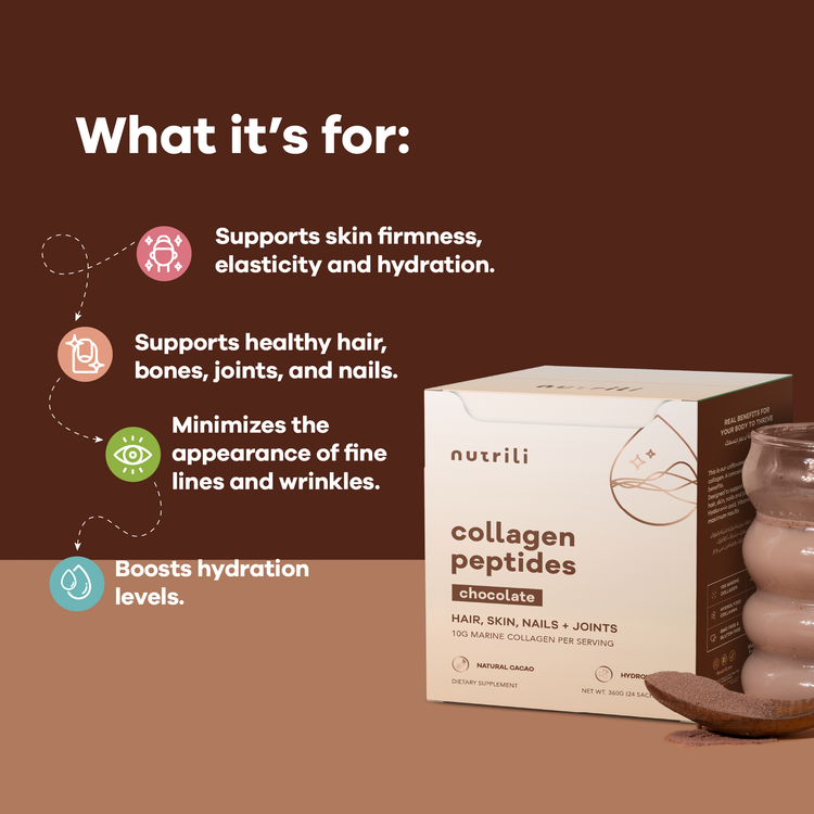 Marine-based chocolate collagen peptides