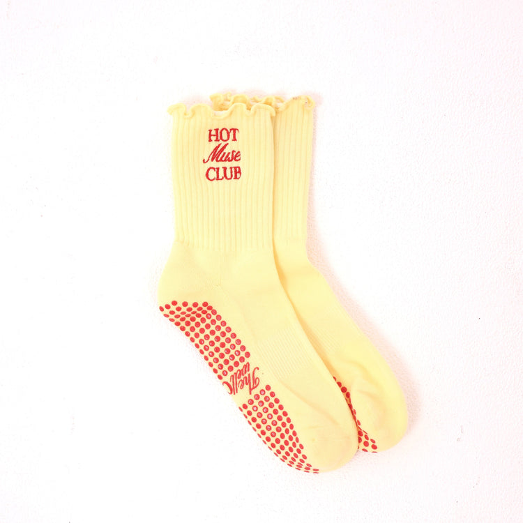 Pilates Grip socks - Butter Yellow