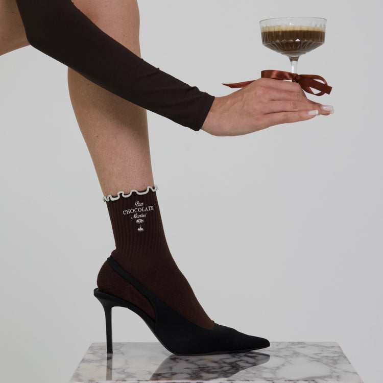 Pilates Grip socks - Chocolate Martini