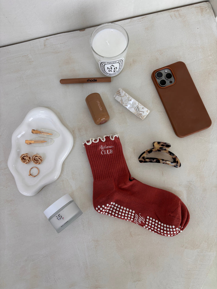 Pilates Grip socks - Cinnamon