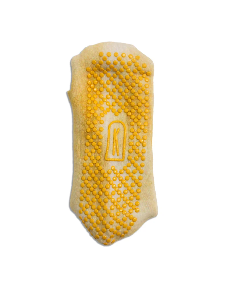 Durable grip socks with trendy acid wash design