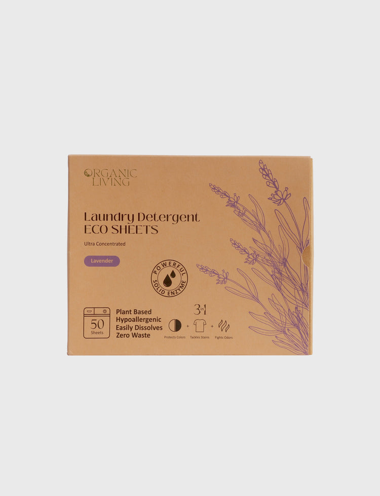 Laundry Detergent Eco Sheets-Lavender, 50 sheets