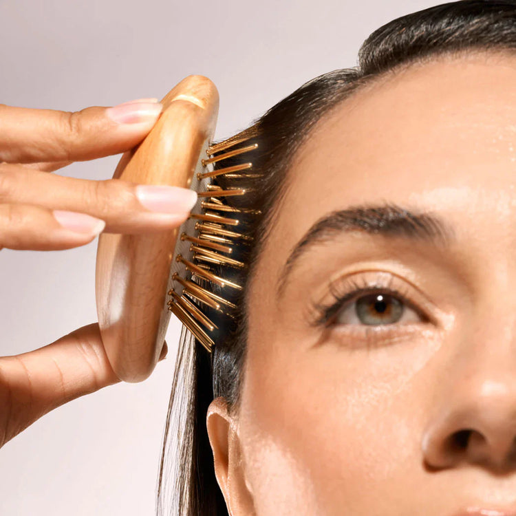 Gua Sha Hair & Scalp Brush: Love Heart Wooden Edition