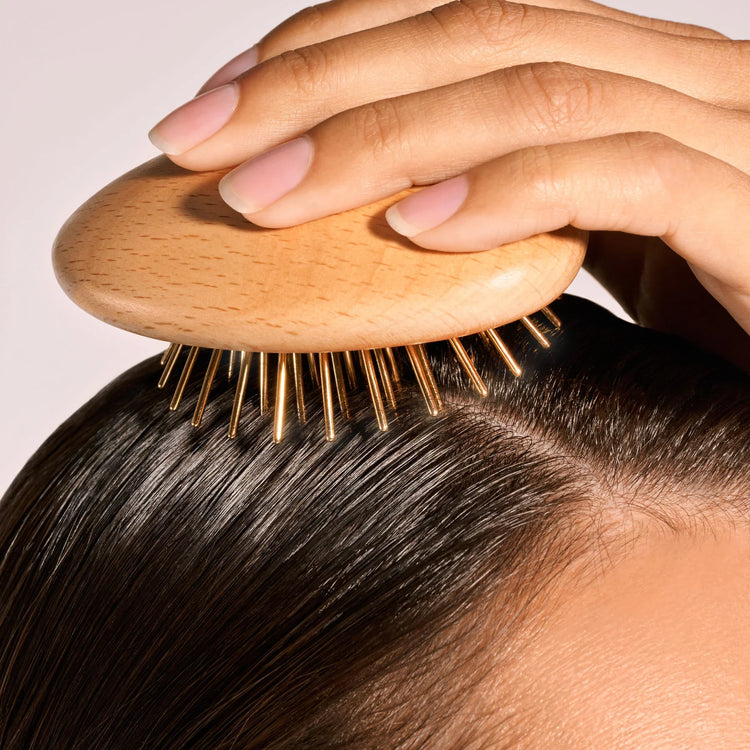 Gua Sha Hair & Scalp Brush: Love Heart Wooden Edition