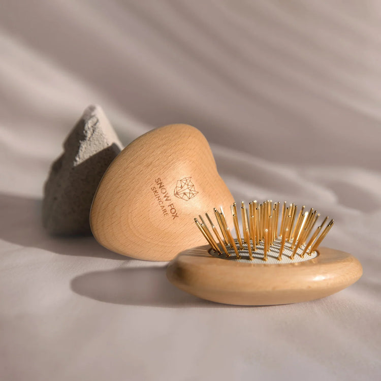Gua Sha Hair & Scalp Brush: Love Heart Wooden Edition