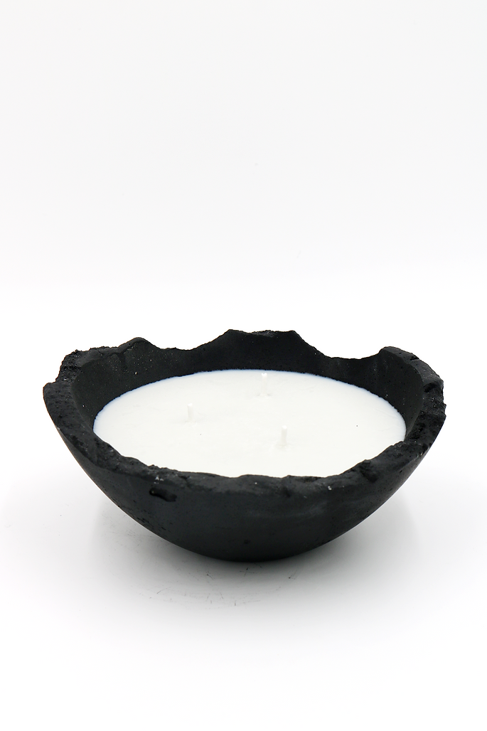 Soy wax scented candles handmade concrete bowl non toxic