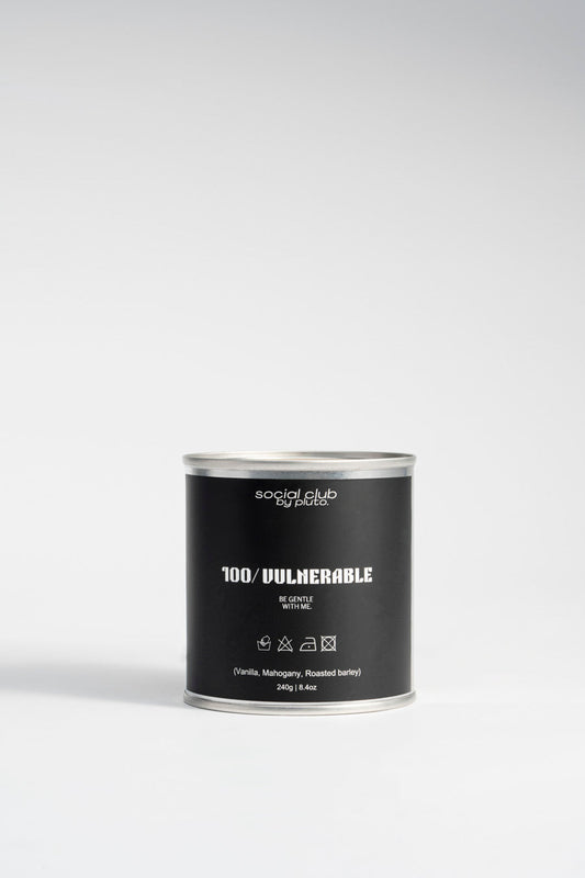 Honest soy candle with introspective message — Social Club