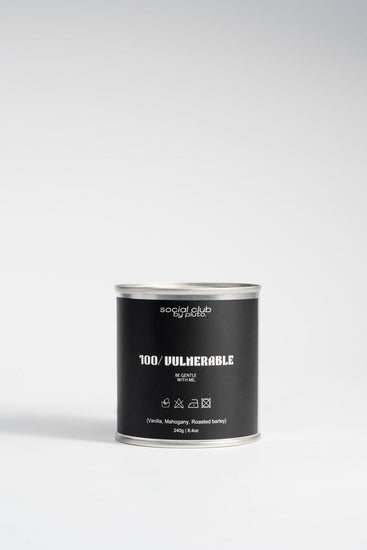 Honest soy candle with introspective message — Social Club