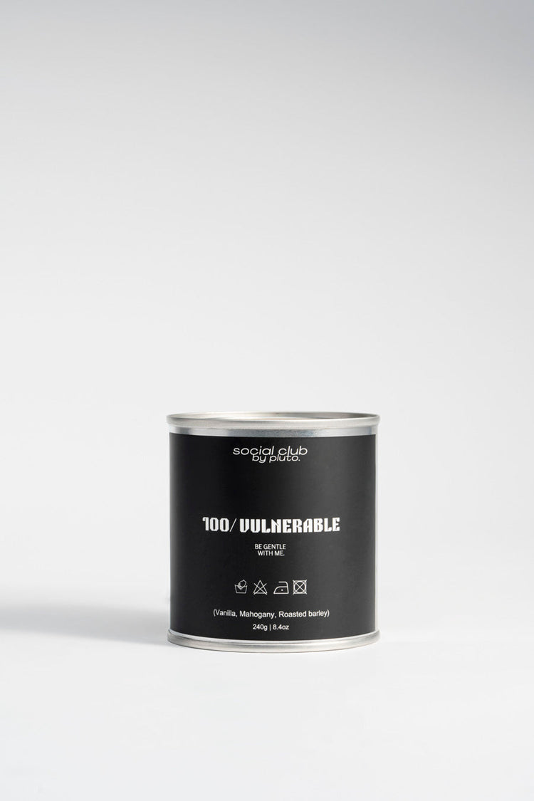 Honest soy candle with introspective message — Social Club