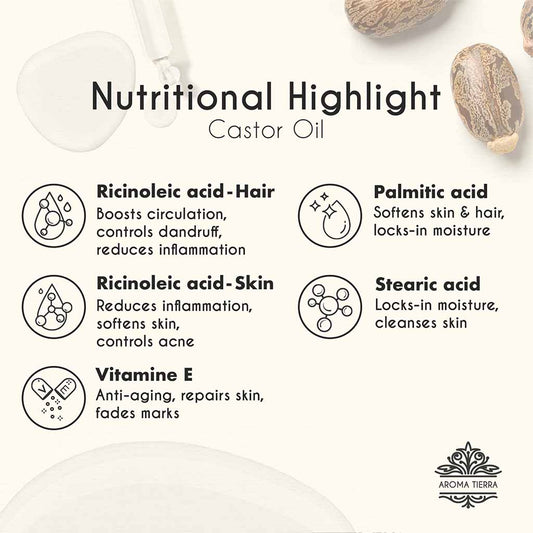 Organic castor seed oil  nutritional benefits.