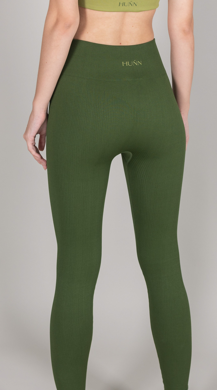 Ribbed Leggings - Chive