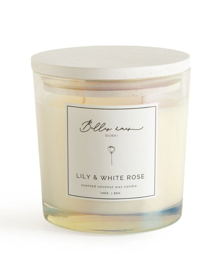 BellesAmes_LilyWhiteRose_Candle