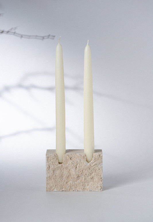 Thea - 2 Candle Holder - Rough Finish