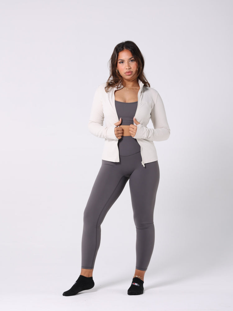 Sculpt Jacket in Cream | Full Length