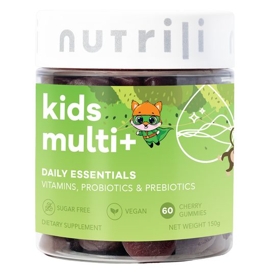 Kids Multi+ cherry-flavored vitamins and probiotics gummies