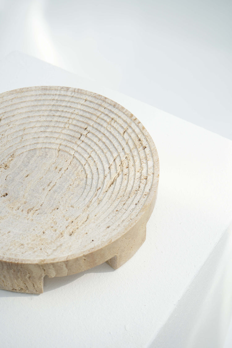 Roman Travertine Bowl (Round)