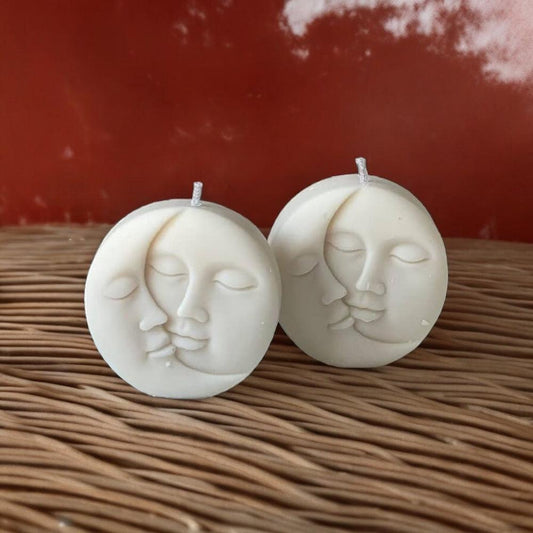 Moon Face Candle