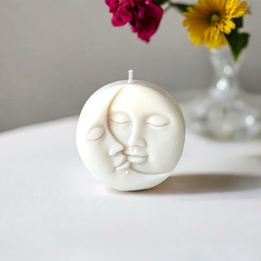 Moon Face Candle