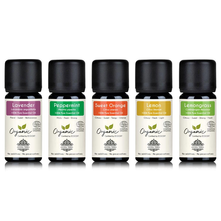 Top 5 Organic Essential Oil Set - For Gift, Diffuser, Skin, Hair