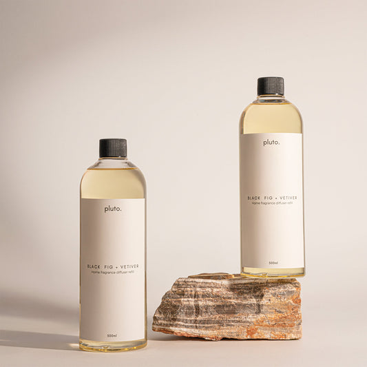 500 ml Black Fig + Vetiver diffuser refill with earthy woody scent