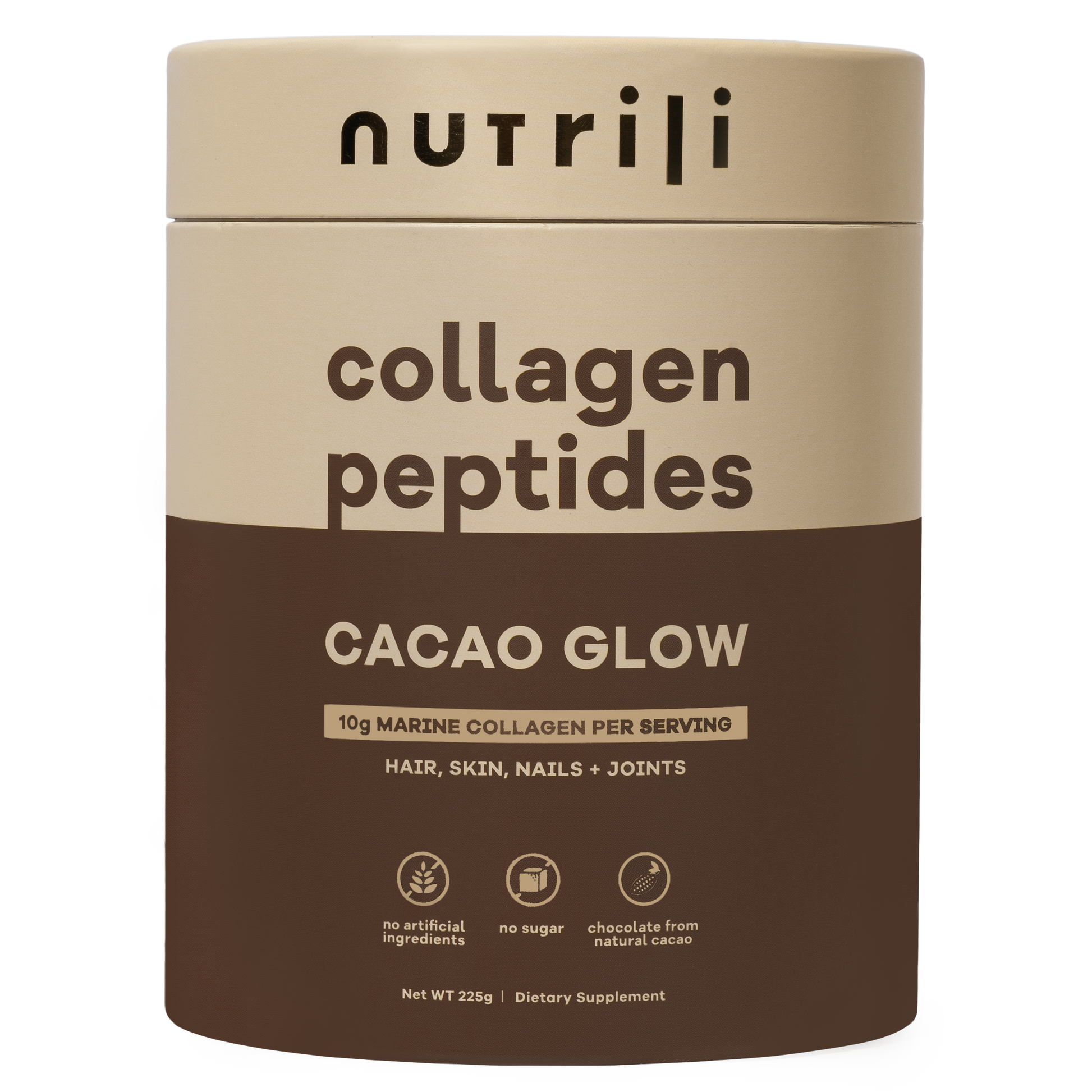 nutrili chocolate marine collagen box jar | #f0dfd9