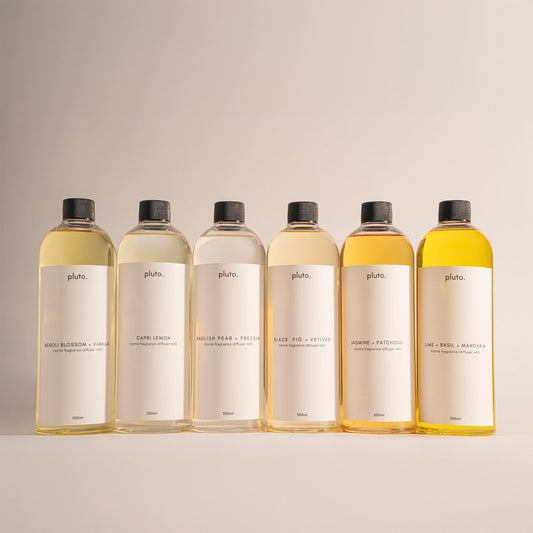 Natural home fragrance diffuser refills 500ml made in Dubai 
