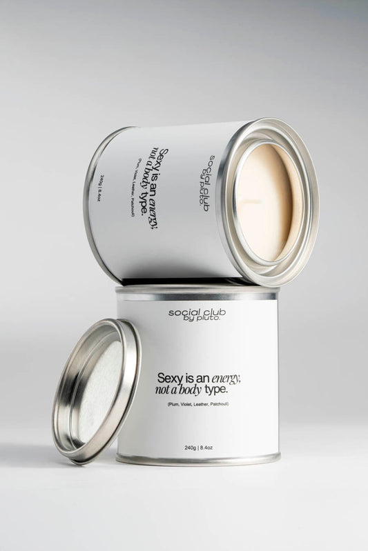 Confident scent statement candle from Pluto’s Social Club
